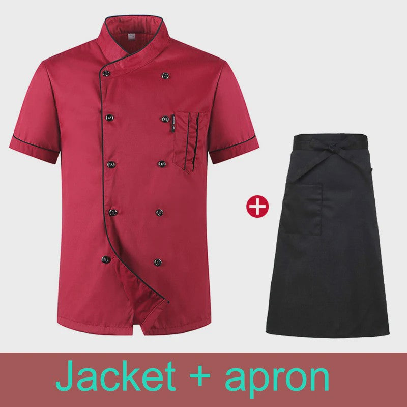 Ademend Koksbuis Korte Mouw Unisex Dubbelzijdig Sluitend - Keuken & Catering