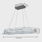 Luxe Kristallen Ovalen LED Plafondlamp / Hanglamp - Modern Design voor Woonkamer & Slaapkamer