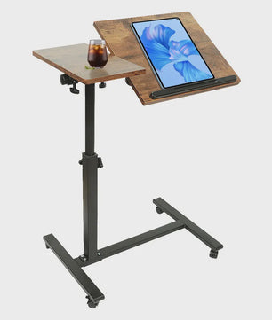 Verstelbare Laptoptafel op Wielen - Inklapbaar & Mobiel Sta-bureau voor Bed en Bank