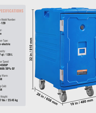 Professionele Geïsoleerde Voedseltransportbox 75-120L - Warm & Koud Houden