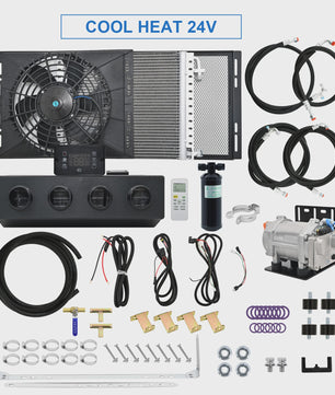 Universele 12V/24V Elektrische Airco & Verwarming Unit met Compressor voor Vrachtwagen en Camper