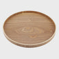 Houten Serveerschaal Rond - Stijlvol voor Thee, Fruit, Snacks & Decoratie