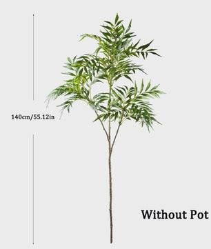 Grote Kunstplant 78-140cm - Real Touch Palmboom met Bamboe-look Bladeren voor Huis & Kantoor