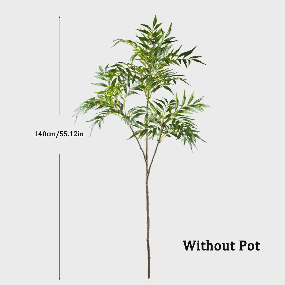 Grote Kunstplant 78-140cm - Real Touch Palmboom met Bamboe-look Bladeren voor Huis & Kantoor