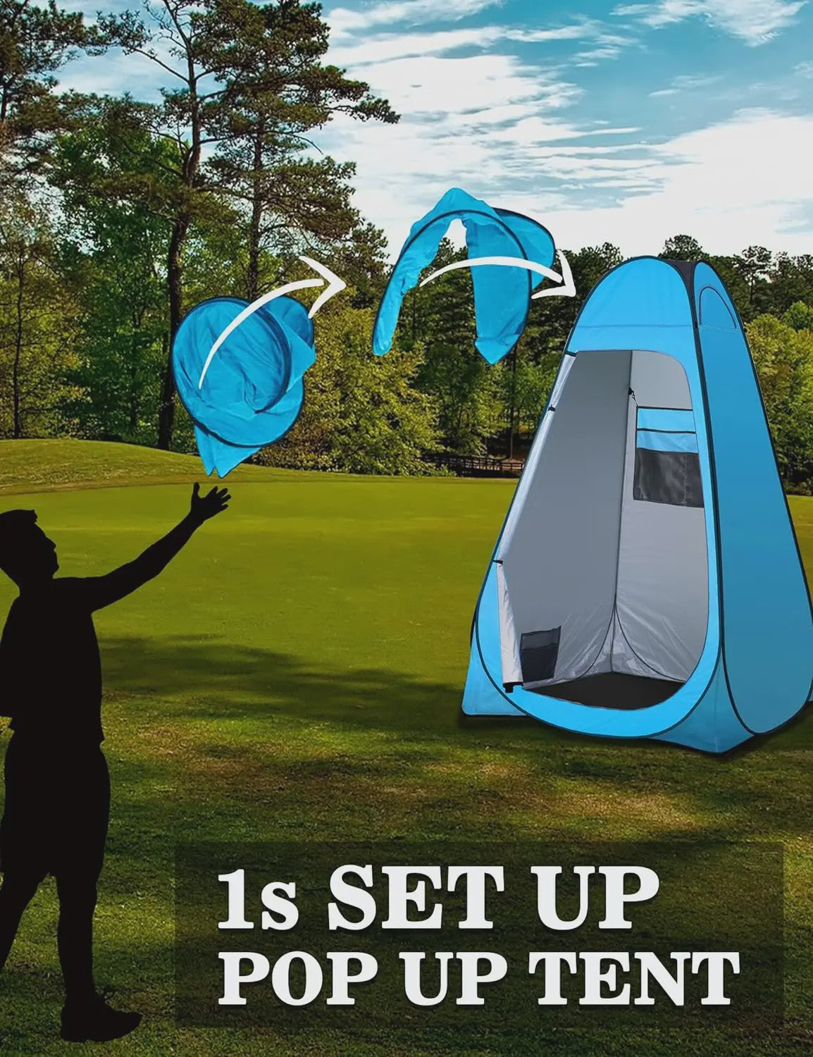 Pop-Up Privacy Tent: Draagbaar Toilet, Douche & Kleedkamer voor Buiten