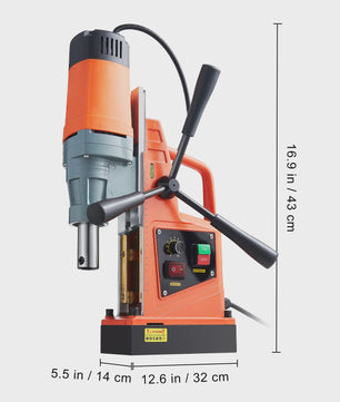 Krachtige 1550W Magnetische Boormachine - Draagbaar, Variabele Snelheid (0-500 RPM) voor Metaalbewerking