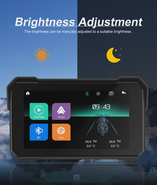 5" IPS Motorfiets Smart Player met GPS, CarPlay & Android Auto - Waterdicht IP68