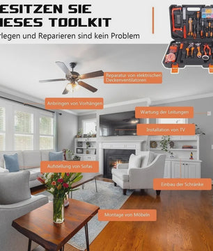 Multifunctionele Gereedschapskist - 43-Delige Set voor Thuisreparatie en Montage
