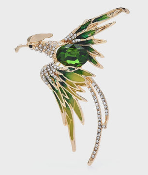Prachtige Kristallen Feniks Broche - Luxe Dieren Speld voor Dames en Heren
