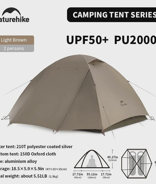 Naturehike Cloud River 2-3 Persoons Tent: Lichtgewicht, Waterdicht & UV-beschermend Kampeeravontuur