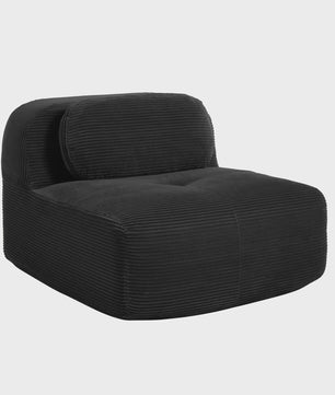 Moderne Corduroy Fauteuil Zonder Armleuningen met Kussen - SediaXL