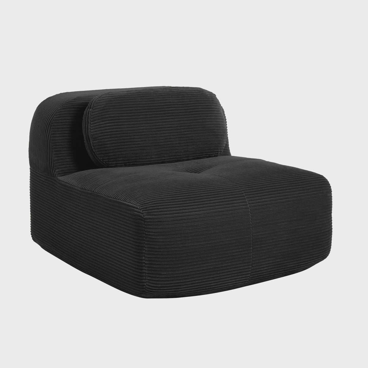 Moderne Corduroy Fauteuil Zonder Armleuningen met Kussen - SediaXL