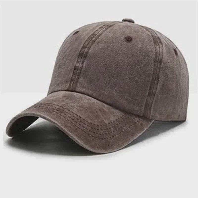 Vintage Washed Denim Baseball Cap - Unisex Snapback voor Heren & Dames