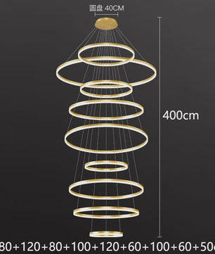 Luxe Ring Plafondlamp - Moderne LED Hanglamp voor Trappenhuis & Woonkamer