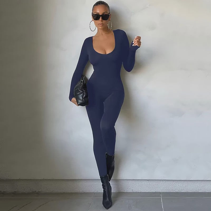 Dulzura Dames Jumpsuit met Lange Mouwen - Bodycon Streetwear Stijl