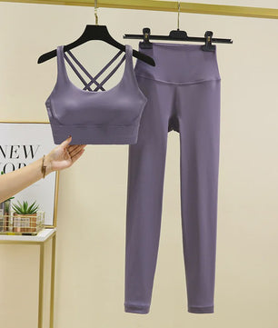 Dames Yogaset: Sport BH met Hoge Taille Legging - Squat Proof & Tummy Control