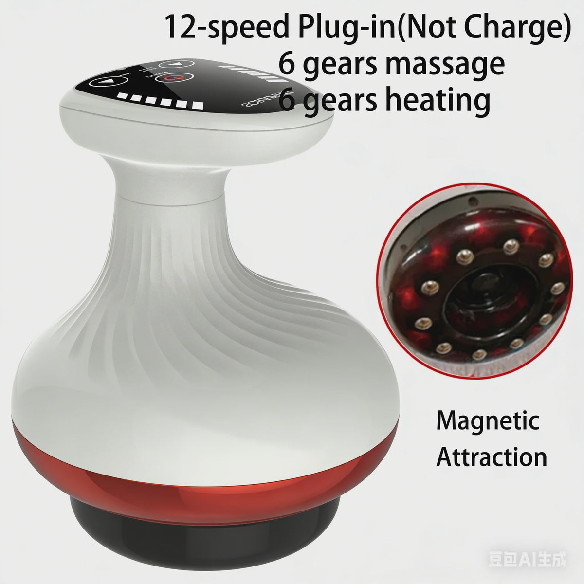 Elektrische Cupping & Schrap Massage Apparaat - Verwarmend, Verlicht Spanning