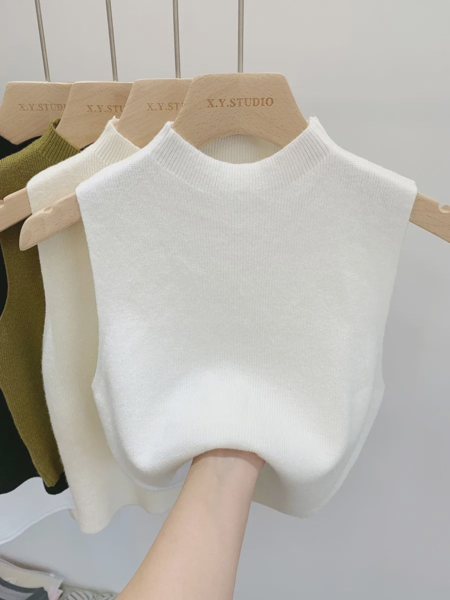 Gebreide Tanktop Dames - Mouwloos Vest Trui voor Lente & Zomer