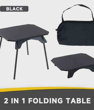 WESTTUNE Ultralichte Opvouwbare Campingtafel - Dubbel Doel, Draagbaar & Verstelbaar voor Buitenactiviteiten