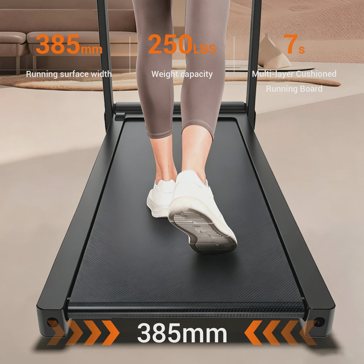 Opvouwbare Loopband voor Thuis - Elektrisch, 1.0-10.0 KM/H, met Afstandsbediening, LCD & Telefoonhouder