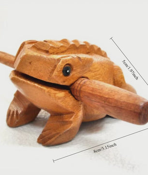 Handgesneden Houten Kikker - Uniek Thailand Souvenir & Creatief Geluidsspeeltje