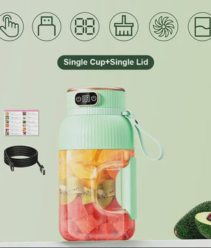Draagbare USB Blender & Juicer Cup met Digitaal Display - Multifunctioneel & Ideaal voor Reizen