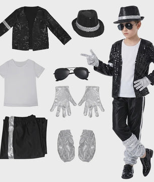 Michael Jackson Billie Jean Kostuum Kinderen - Popster Show Outfit