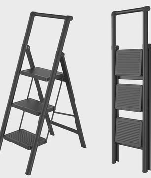 Opvouwbare Steekladder met Optionele Handgreep - 2/3/4 Treden, 250kg Belastbaar