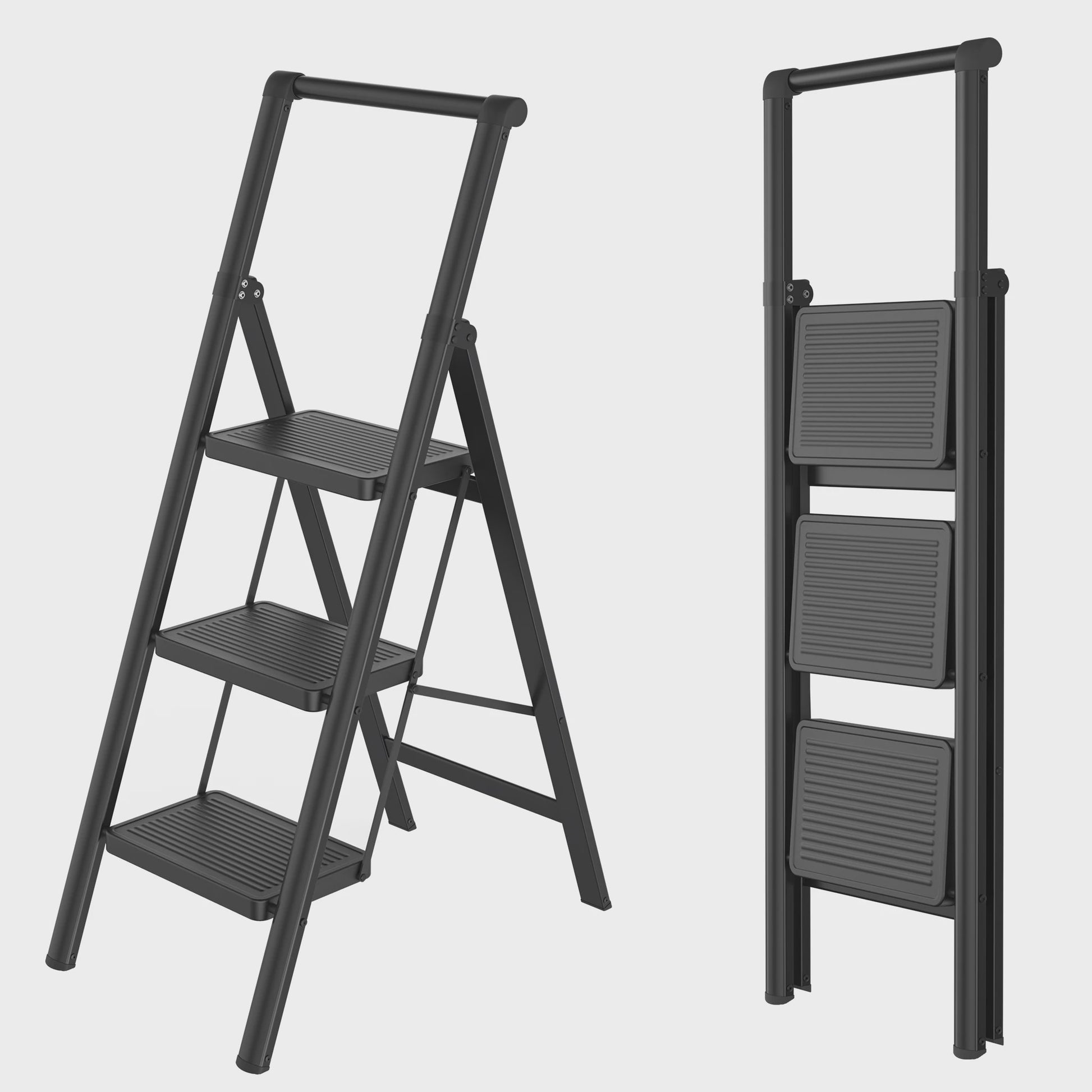 Opvouwbare Steekladder met Optionele Handgreep - 2/3/4 Treden, 250kg Belastbaar