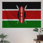 Kenya Vlag Banner - Duurzaam Polyester met 4 Ophangogen - Decoratie voor Binnen & Buiten