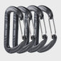 15kN Aluminium D-ring Karabiners Set - Zwaar, Lichtgewicht voor Outdoor & Camping