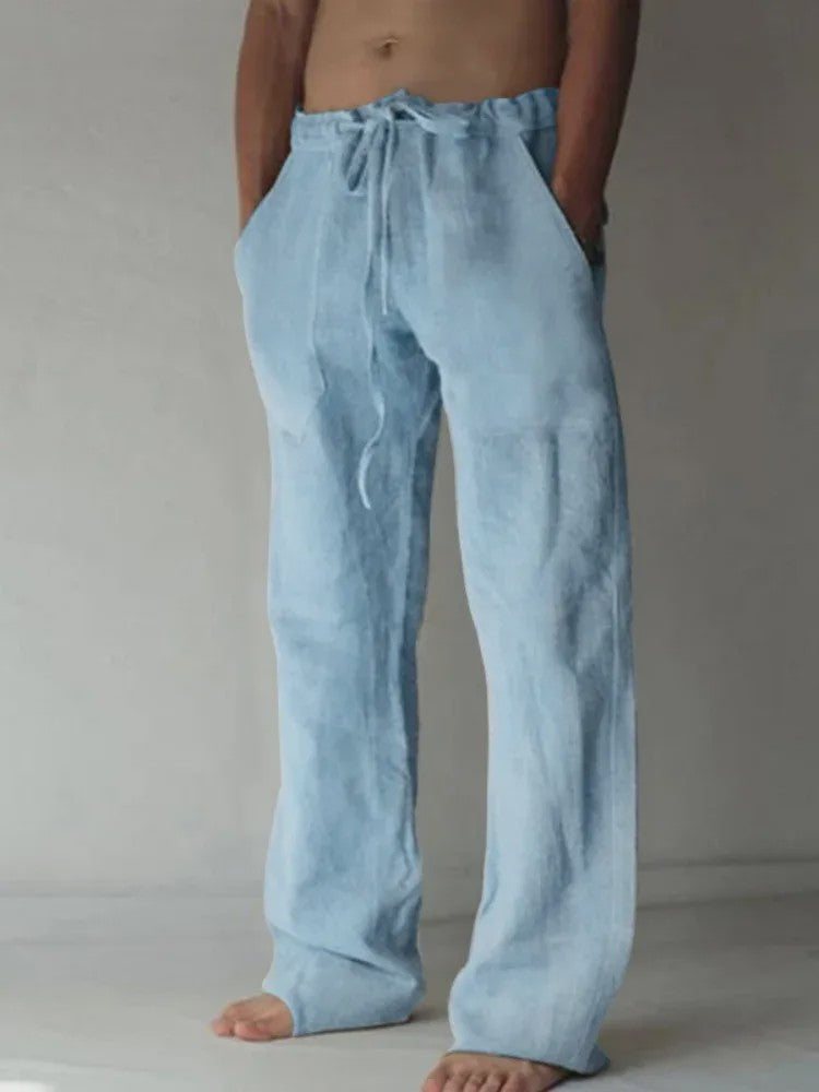 Linnen Heren Broek - Ademend & Comfortabel Zomerbroek met Elastische Taille