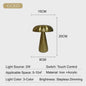 Retro Mushroom Tafellamp - LED, Touch Control, 3 Kleuren, Oplaadbaar
