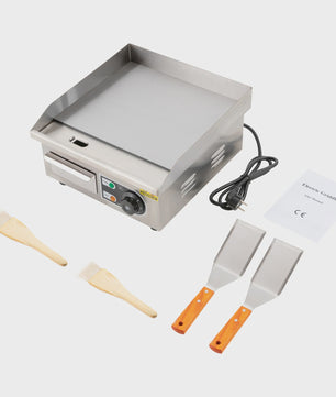 Elektrische Bakplaat 2000W - RVS Teppanyaki Grill met Verstelbare Temperatuur (50-300°C)