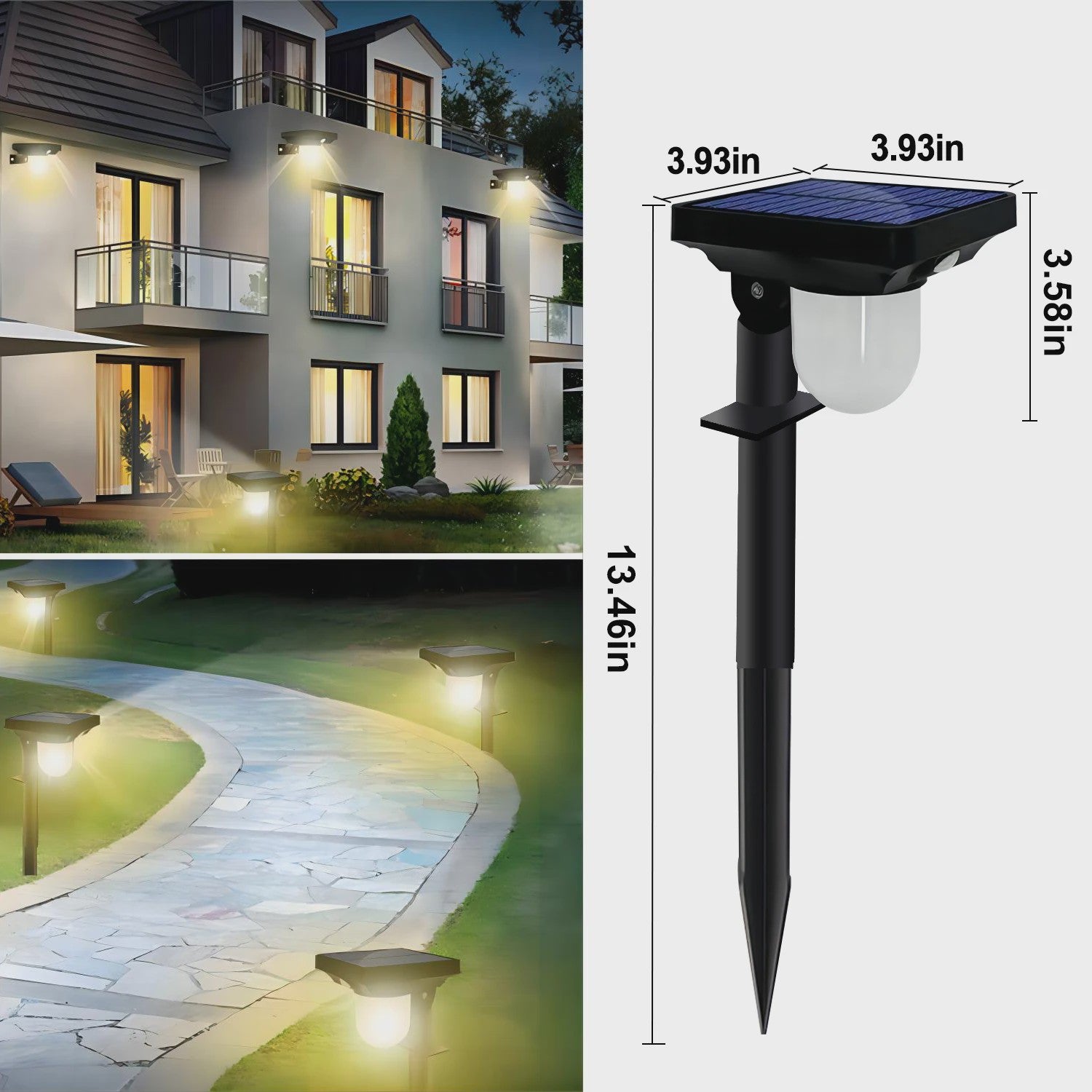 Solar Tuinverlichting met Bewegingssensor - 3 Modi, Waterdicht, Wandmontage