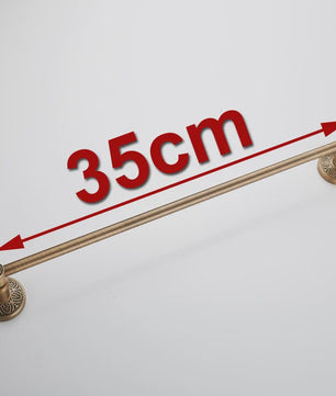 Enkele Handdoekhouder 60cm - Massief Aluminium, Antiek Messing Finish