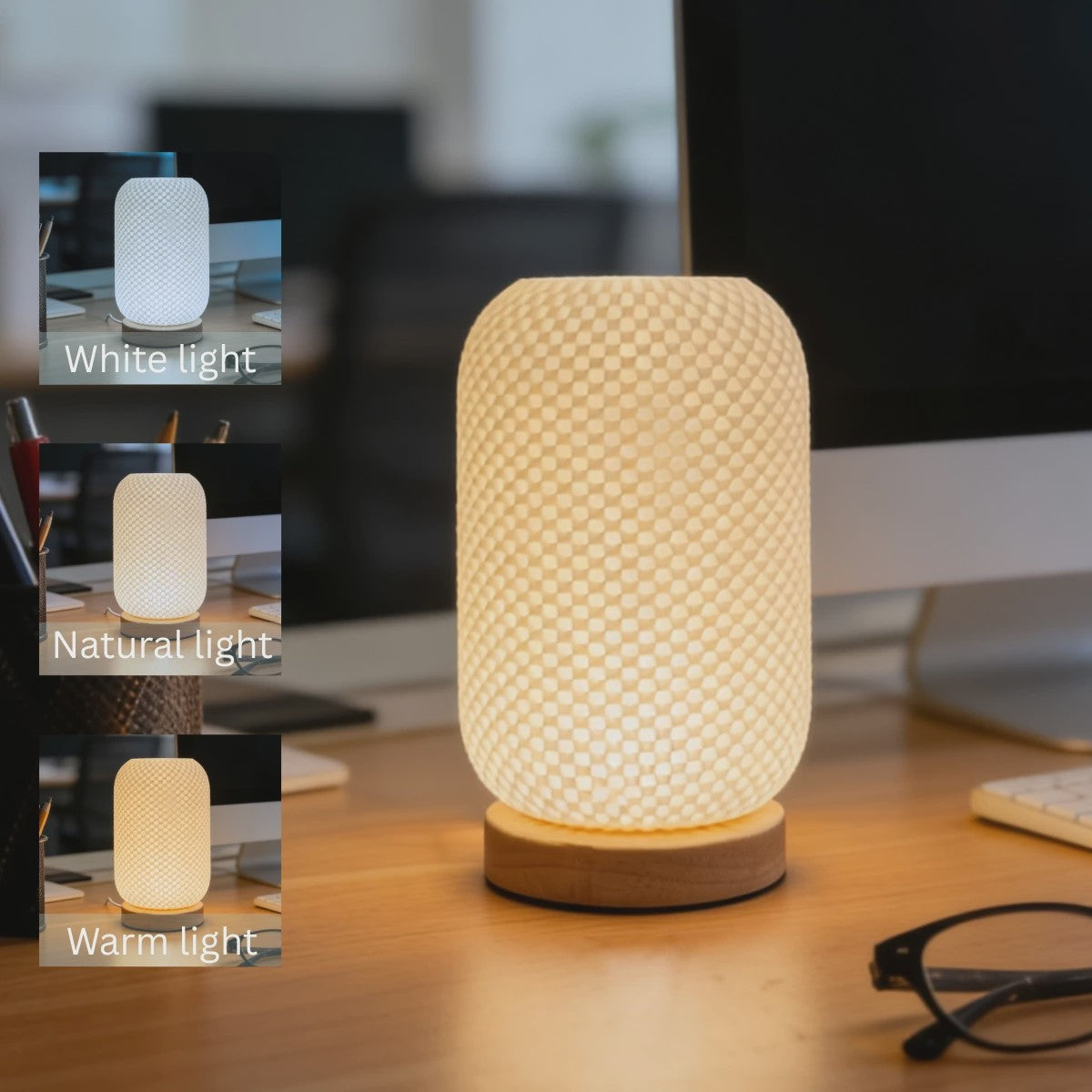 Nordic LED Tafellamp met 3 Kleurtemperaturen & USB-aansluiting