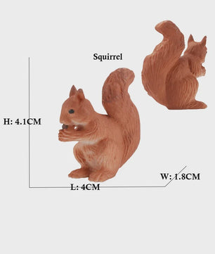 Set van 6 Realistische Dierenbeeldjes: Capibara, Eekhoorn & Marmot Speelgoed