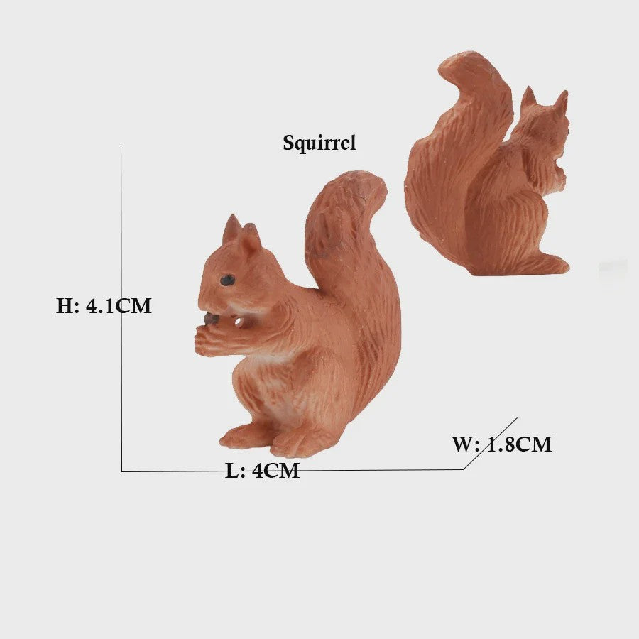 Set van 6 Realistische Dierenbeeldjes: Capibara, Eekhoorn & Marmot Speelgoed