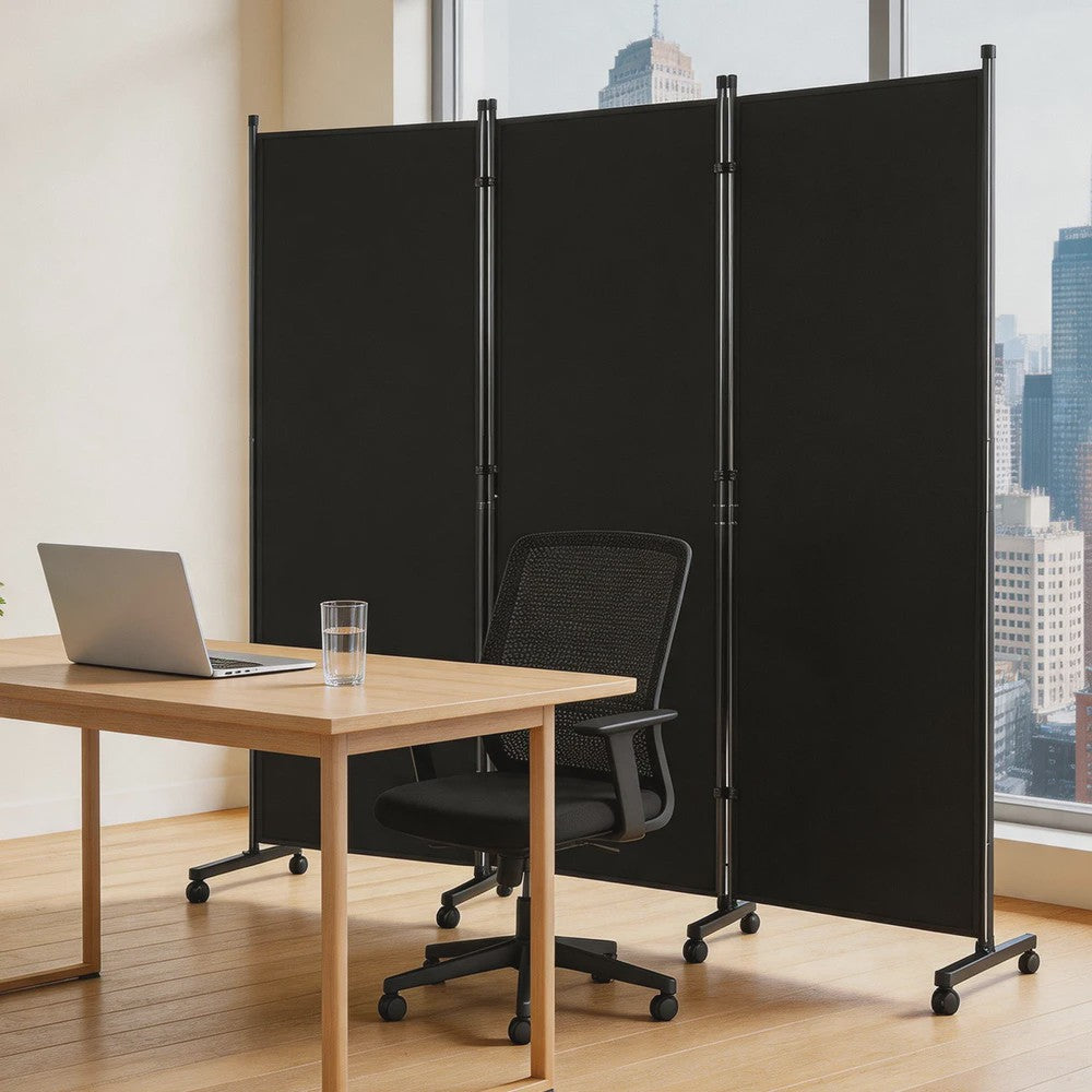 3-delig Vrijstaand Kamerscherm 259x182cm - Opvouwbaar Privacy Scherm voor Binnen & Buiten