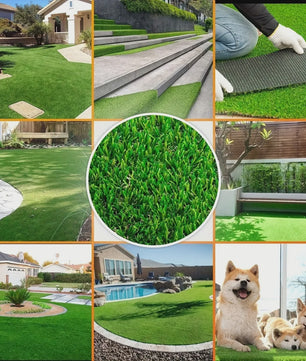 Kunstgras Mat 4.8M x 0.9M - Realistisch Dik Kunstgras met Drainage & Rubberen Backing