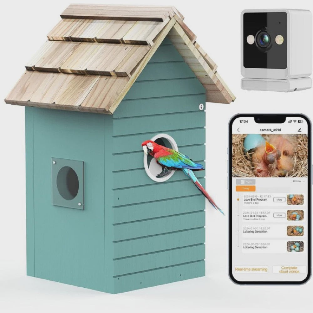 Slim Vogelhuisje met Camera: Slimme Nestkast met Bewegingsdetectie & App