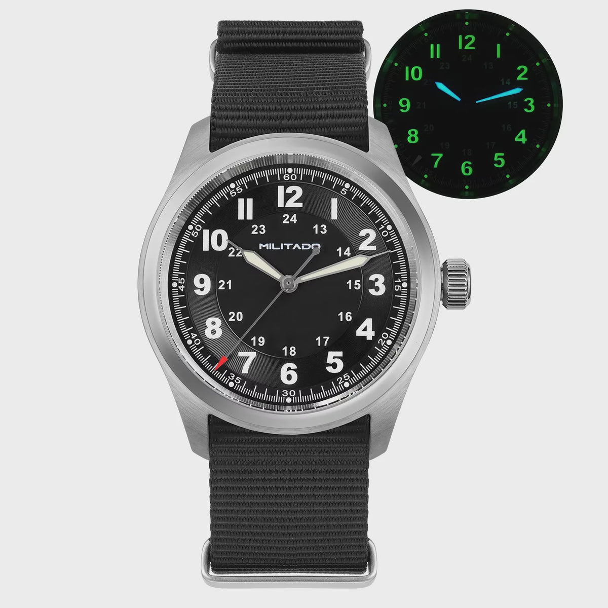 Militado ML08 Vintage Herenhorloge - Quartz VH31, Saffierglas, 10ATM Waterdicht