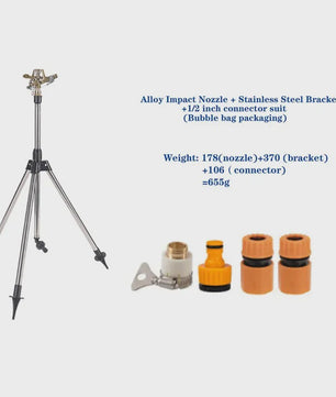 360° Draaibare Tripod Sproeier - Automatische Verstelbare Water Sproeier voor Gazon en Tuin