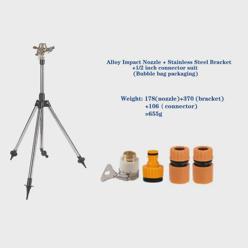 360° Draaibare Tripod Sproeier - Automatische Verstelbare Water Sproeier voor Gazon en Tuin