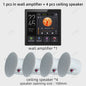 Slimme 2-Zone Wandversterker met Touchscreen: Bluetooth, AUX, TF & FM voor Thuisbioscoop