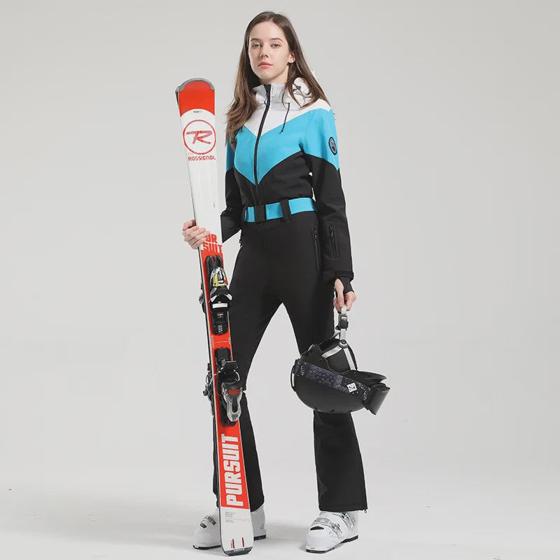 Dames Winter Ski-overall One Piece - Waterdicht, Winddicht & Warm - Outdoor Snowboard Jumpsuit