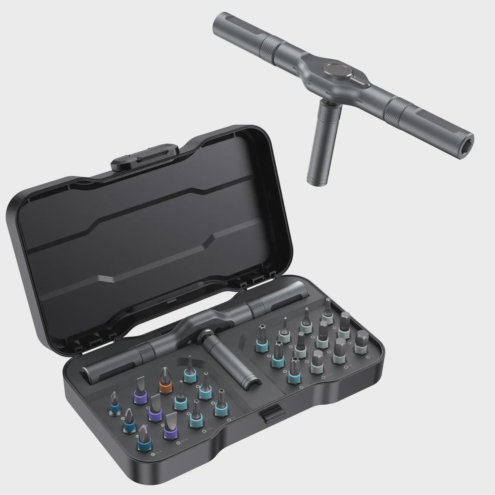 66-in-1 Precisie Magnetische Ratelschroevendraaierset met T-handvat