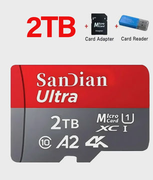 256GB Micro SDXC Kaart V30 4K Ultra HD - Hoge Snelheid Flash Geheugenkaart