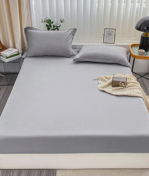 Hoeslaken met Elastische Band - Effen Kleur, Antislip & Verstelbaar voor Alle Bedden